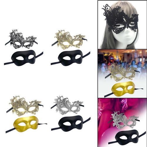 Masquerade mask mardi gras - 2x,