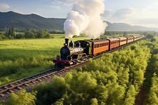 Steam Train Canvas Picture Print Wall Art