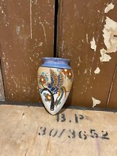 Vintage Hotta Yu Shoten & Co Pottery Hand Painted Wall Pocket Lusterware Vase