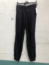 BLOCH Ladies Raw Edge Dance Trousers Warm Up Pants P1408 (Black) Size small