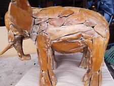 Very large elephant sculpture made from driftwood/teak root, very heavy