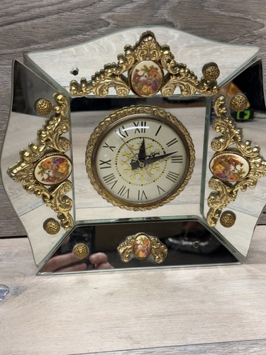 Vintage mantle vanity clock - vintage,