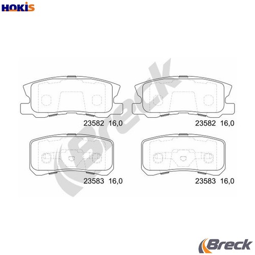 Brake pad set disc - disc, 23582