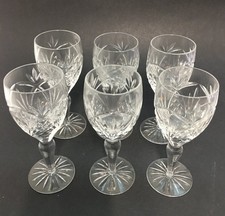Abbey Hand Cut Lead Crystal Glasses Set of 6 in Presentation Box Pre-owned
