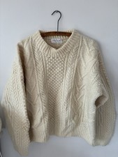 Aran cream hand knitted - aran,