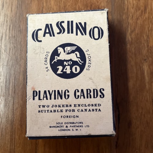 Vintage playing cards casino - cards,
