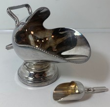 Arthur Price Silver Plated Sugar Scuttle with Scoop Helmet Design