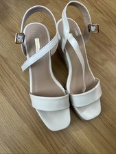 Primark Cream/Beige Wedges Buckle Sandals Shoes,  Size 7