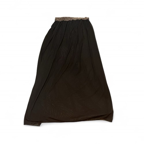Black maxi mesh skirt - maxi, |