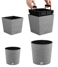 Modern grey plant pots with - modern,
