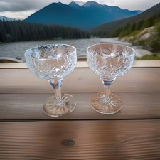 Pair Vintage Edinburgh Crystal