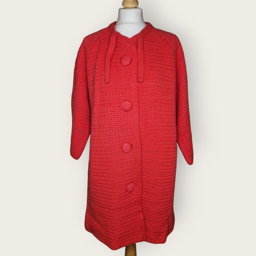 Red chunky knit - knit, long