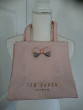 TED BAKER LONDON SMALL DUSKY PINK BOW SMALL ICON TOTE HAND SHOPPER BAG PLZ READ