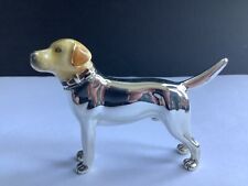 Saturno Large Silver Enamelled Labrador