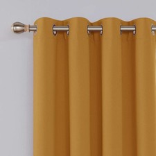 Blackout Thermal Curtain Ready Made Eyelet Curtains Ring Top + Free Tie Backs