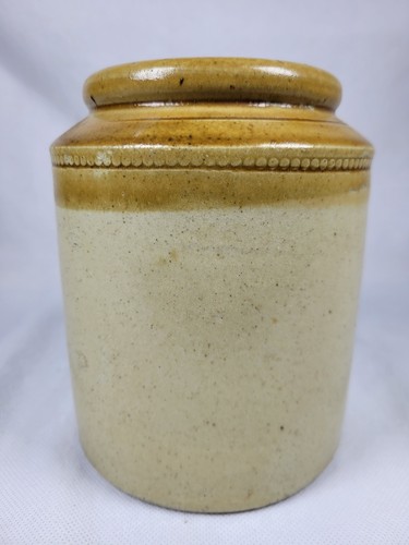 Glazed stoneware pot - glazed, c