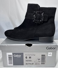 Gabor comfort black suede zip - black,
