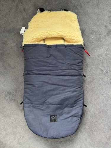 Kaiser lambskin foot muff navy - foot,