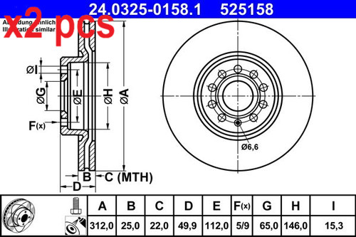 Pcs sides fits audi a1 - x2,