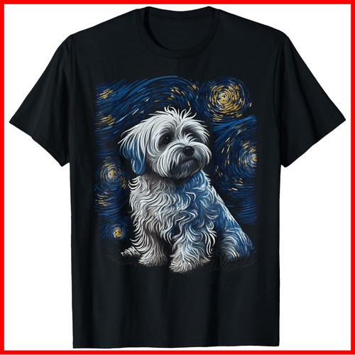 Havanese dog starry night - havanese,