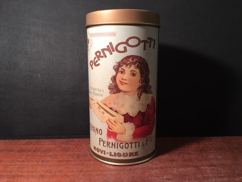 Pernigotti truffle tin - tin,, retro