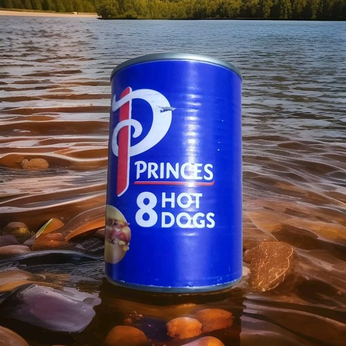 Tins princes hot dogs - tins, 8