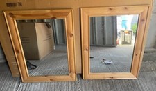 New Pine Framed Bevel Edged Mirror x2 