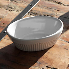 Small 7" White Ceramic Oval