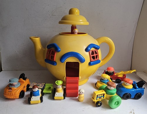 Vintage big yellow teapot - vintage,
