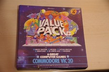 6 Great Computer Games Value Pack for Commodore Vic-20 - Tapes, Box, Instruction