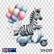 Zebra Riding Scooter Balloons