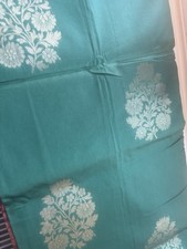 New Green Border Less Saree