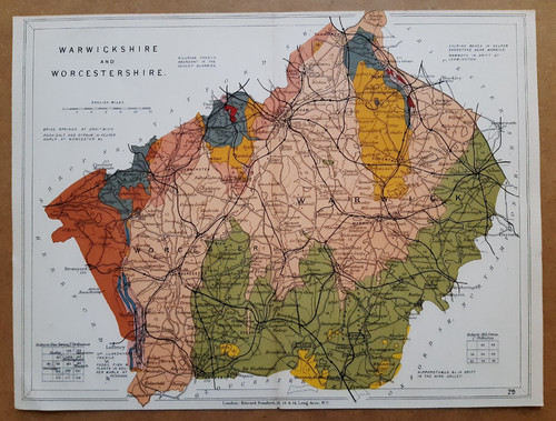 Antique geological map - antique,