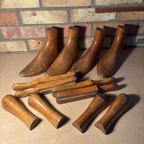Antique wooden shoe boot - wooden,