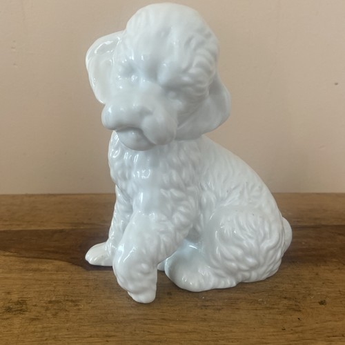 Porcelain white poodle - porcelain,