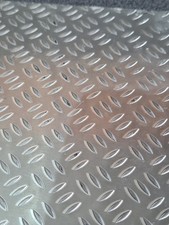 3 Bar Aluminium Chequered Tread Sheet Plate  2.5mm Thick - 225mm x 450mm Chequer