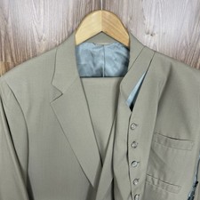 Steeplechase Vintage 1950s 1960s USA Made 3 Piece Suit Mens 44L 40x31 Vest Pants