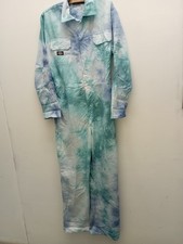 Dickies Tie Dye White Painters Overalls Boiler Suit  Workwear Carpenter Size S/M