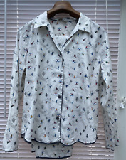 Cyberjammies Whistler White Ski Snow Mountain Print Pyjamas Set Size 14