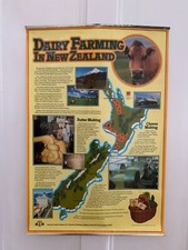 Original 1970 Poster Advert Anchor Butter Dairy Farming New Zealand 71 x 48 cms