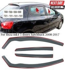 Fit Seat Ibiza mk4 5 doors hatchback 2008-2017 wind deflectors 4 pieces TINTED