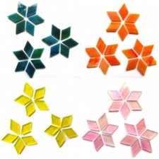 Hand-Cut Diamond Stained Glass Mosaic Tiles - In a Choice of Colours & Sizes