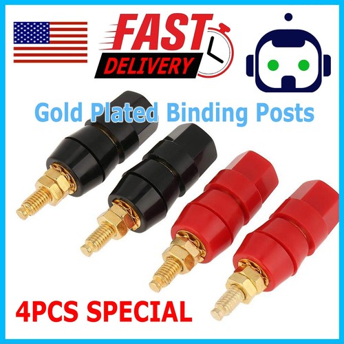 Gold plated audio speaker - 4x,