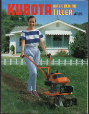 1985 KUBOTA "AT25" Walk Behind Garden Tiller Cultivator Brochure Leaflet