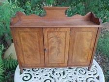 Antique Edwardian Wall Hanging Cupboard Cabinet With Shelf