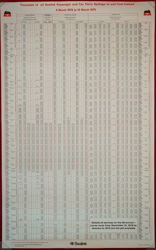 Sealink timetable car - timetable,