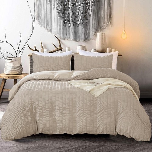 Terracotta seersucker bedding - terracotta,