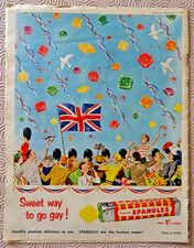 1953 Spangles Sweets Advert - Original Paper Page from 1953 Magazine