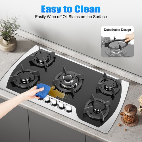 Burner gas cooktop - 35", 5-burner