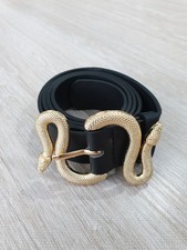 Y2K Gold Snake Buckle Belt –